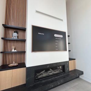 Frame TV Mounting with Wire Concealment in Newport Beach
